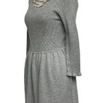 American Eagle  Women’s Grey Babydoll Knit Sweater Mini Dress M Y2k Retro Preppy Photo 1
