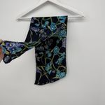 Katlyn O'Farrel Vintage Floral Scarf Accessory Tie Belt Lightweight Black Photo 3
