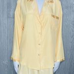 Victoria's Secret Vintage Victoria’s Secret Pajama Set silky long sleeve button top & shorts small Photo 1