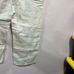 Sigrid Olsen  Linen Pants Natural Beige Cropped Size Medium Tie Waist Photo 5