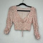 LA Hearts Blooming beauty Floral Long Sleeve Crop Top Sz One size (S/M) Photo 0