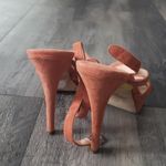 barney's new york  COOP Orange Suede Heels Pump Woman’s Size 10 Photo 5