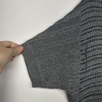 New York & Co. Women's Sweater Top Size XS Gray Open Knit Short Sleeve Photo 1