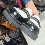 Reformation  Agathea Chunky Loafer Black & White Patent Upper Lugg Sole Sz 7.5 Photo 7