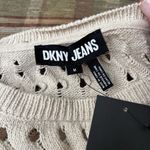 DKNY  Cream Crewneck Sweater Textured Knit Photo 1
