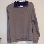 Vineyard Vines Gray Quarter-Zip Sweater Small 100% cotton Photo 0