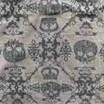 Bozzolo Grunge Skull and Crown Pattern Short Sleeve Knit Crop Top Large Photo 5