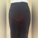 Dalia Collection Black Midi Skirt Zipper In Back 97% Cotton And 3% Spand… Photo 4