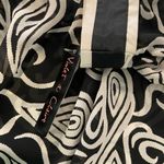 Violet+Claire NWT  Size M Black White Paisley Satin Tie Back Pullover Blouse Photo 9