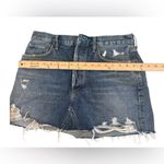 AGOLDE Blue Distressed Mini Skirt Photo 4