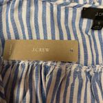 J.Crew NWT Tiered Ruffle Sophie Striped Midi Dress Size S Linen Blend Photo 5