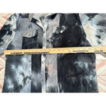 Macaron Women Tie Dye Corduroy Button Up Shirt Jacket Medium Wearable Art Black Photo 7