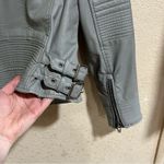 BLANK NYC  dark gray faux leather moto biker jacket Photo 2