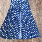 Issa London • Gathered Long Gown maxi dress sleeveless blue rayon jersey chain Size 2 Photo 7