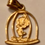 14k Gold Michael Anthony Tweety in a Birdcage Pendant. EUC Photo 1