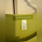 Sigrid Olsen  Green Mother of Pearl Keyhole Long Sleeve T-Shirt 3/4 Sleeve Size L Photo 3