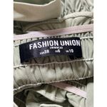 Fashion Union Green Sleeveless Tie Strap Smocked Wide Leg Romper Jumpsuit Size 6 Photo 3