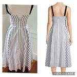 Jason Wu Black and White Striped Midi Dress Size 4 Preppy Yacht Wife Summer Photo 9