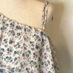 Octavia Bohemian Blue And White Floral Print One Shoulder Ruffle Top Size S Photo 4