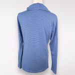 Lands' End Lands’ End Blue Black Striped Cowl Neck Long Sleeve Top XS Photo 4