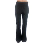 Acrobat Black Flared Leg Mid Rise Elastic Waist Pockets Stretch Pull On Pants 40 Photo 2