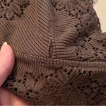 Aerie Women’s Sm Brown Floral Lace Ribbed Unlined Bralette Lightweight Feminine Photo 6