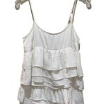 Who What Wear Tiered Ruffle Tank Top Cream Size XS Photo 1