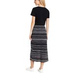 Dress Barn Roz & Ali Maxi Skirt A Line Black Cream Stripes Women's Size Small Photo 1