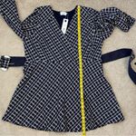 Tanya Taylor  Nicola Belted Check Print Dress Blue 20 Photo 9