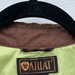 Ariat Quilted Snap Jacket Coat Small Floral Embroidered Cowgirl Granola Brown Photo 6