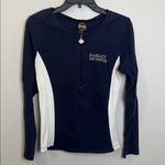 Harley Davidson Quarter Zip Size XL Blue/White *Fair/Good Condition Blue Photo 0