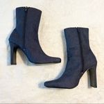 Vintage Blue Denim High Heel Ankle Boots Size 5.5 Photo 1