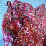 Ralph Lauren Lauren ‎ Womens Petite Floral Print Linen Shorts Red Size 10P Photo 2