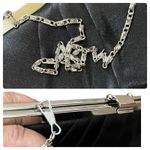 Jessica McClintock  Black Pleated Satin Convertible Clutch Shoulder Bag Photo 9