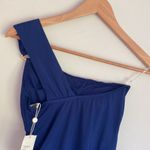 Trina Turk  Getaway|Solid Shoulder One Piece Swimsuit Womens 4 Ultramarine Blue Photo 5