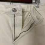 We The Free  Fringe Scoop Hem Denim Mini Skirt Size 27 Cream Photo 6