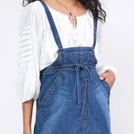 Anthropologie  Pilcro Blue Denim Overall Dress Photo 0