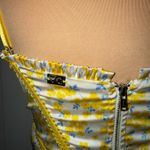 For Love & Lemons  Daffodil Bustier Yellow Floral Medium Size Small Photo 2