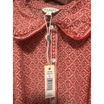 Max Studio  Women's‎ Large Red Floral Print Maxi Midi Shirt Dress Collared Belted Photo 8