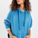 American Eagle Outfitters Oversized Blue Hangout Hoodie Photo 0