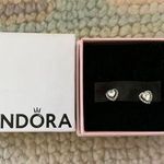 Pandora Sterling Silver Heart Earrings Photo 0