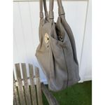 Kate Spade  Pebbled‎ Leather Bexley Stevie Satchel Shoulder Bag Light Gray S Photo 2