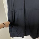 Lafayette 148 black vneck drawstring casual short sleeve dress w pockets Large Black Photo 3