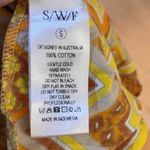 SWF A Line Dress zigzag Patterned smocked Summer Dress size small Gold Photo 7