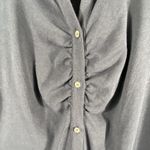 Untuckit Navy Blue Dress Midi Stretch Size 10 Ruched Button Front Fitted Soft Photo 1