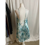 secret treasures Women's Chemise 2X Teal White Floral Lace Trim Photo 1