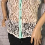 Grass Collection  Sheer Lace Sleeveless Top Jrs L Photo 3