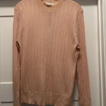 Prologue New Women's Mock Turtleneck Lightweight Pullover Sweater Balletcore Pink Medium Photo 0