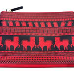 Jonathan Adler Equestrian Horse Southwestern Black Red Large Clutch Purse Bag Photo 0