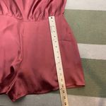 Guess Size Large Louma Romper Shorts Rust Orange Sleeveless Silky Cocktails Photo 3